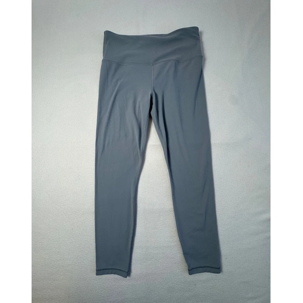 Athleisure Athleta Womens Medium Elation 7/8 Tight Blue Ultra High Rise Leggings